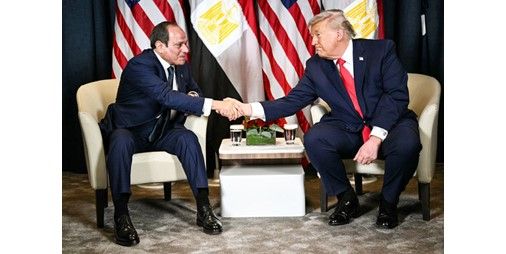السيسي وترامب يناقشان في منتدى «دافوس» ملفي غزة والسد الإثيوبي