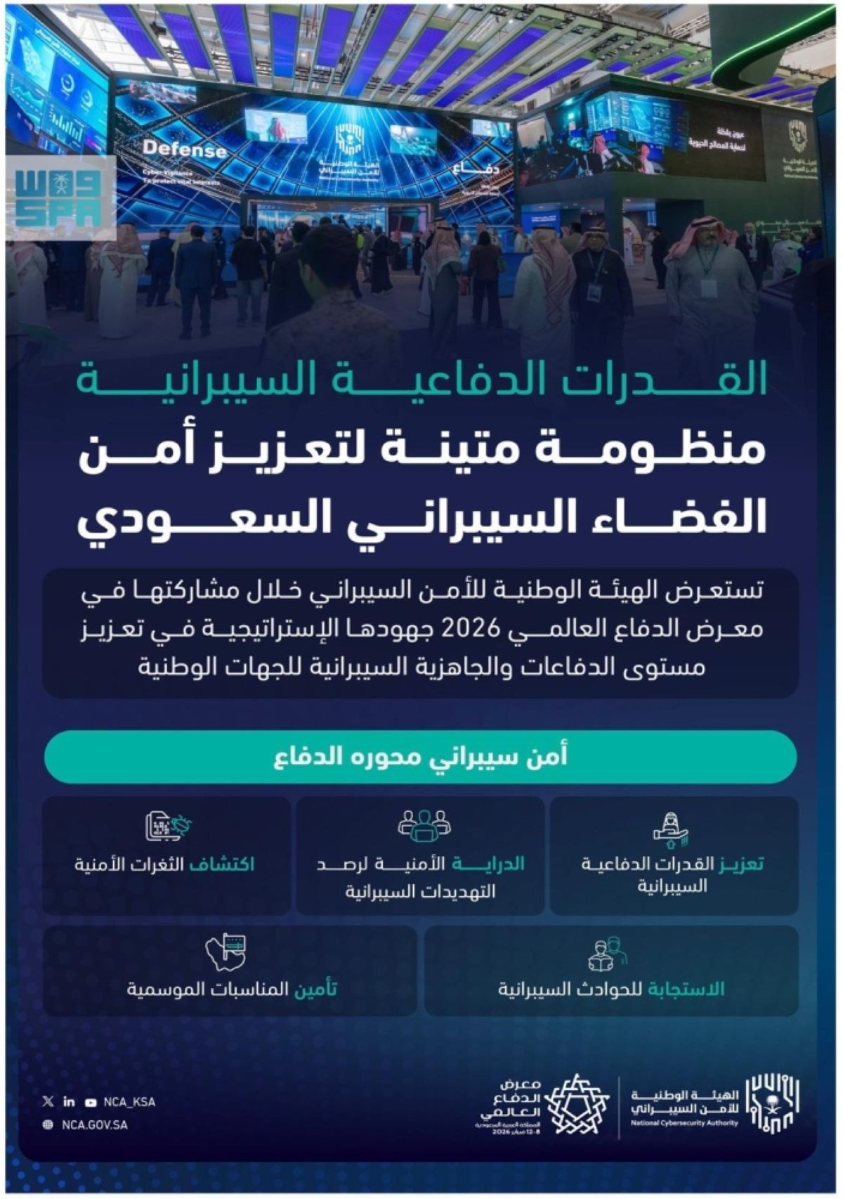 القدرات الدفاعية السيبرانية تعزز أمن الفضاء السيبراني السعودي
