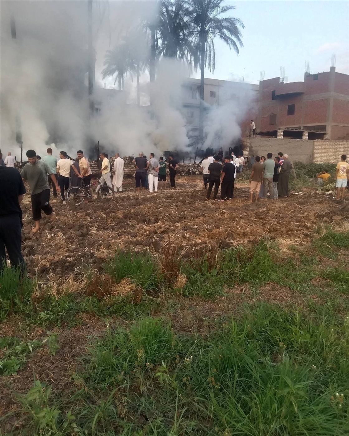 السيطرة على حريق بأرض زراعية في قرية سنفا بالدقهلية