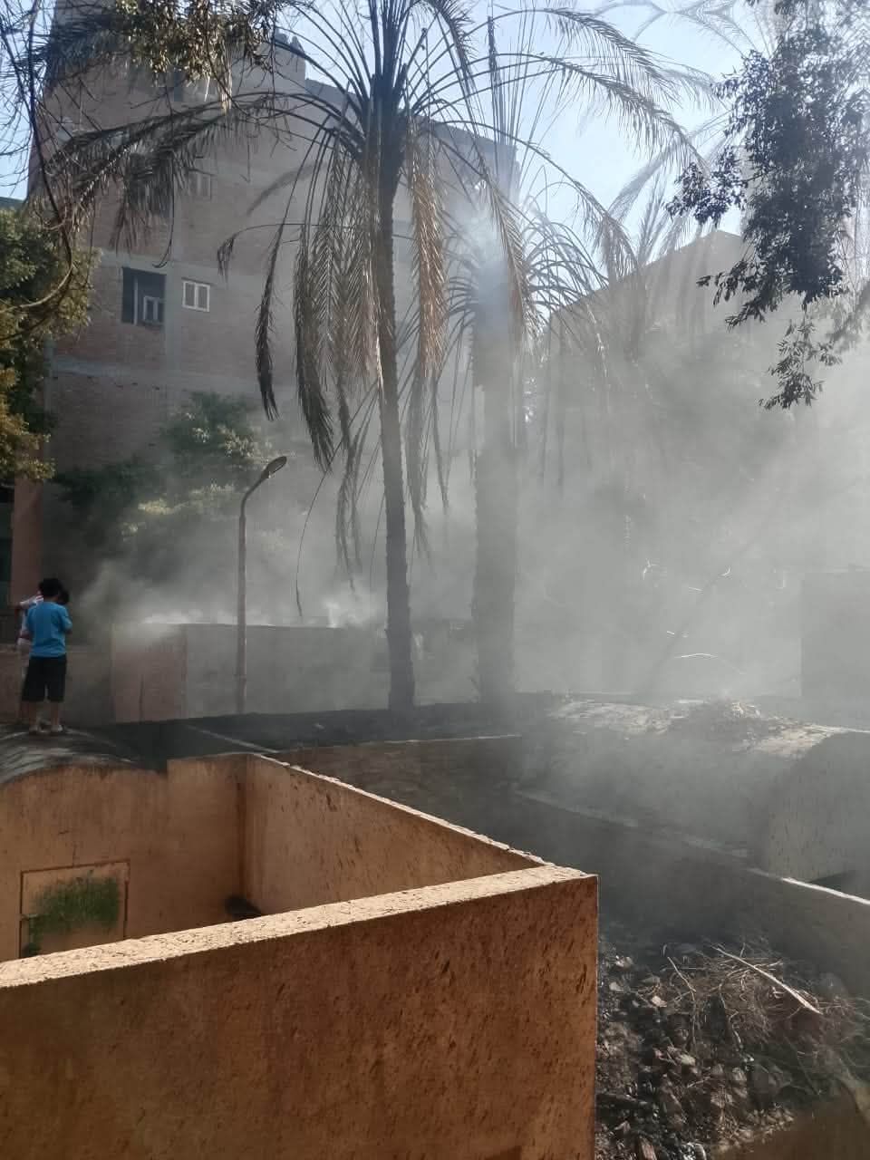 حريق  بمقابر بهتيم شبرا الخيمة، فيتو 