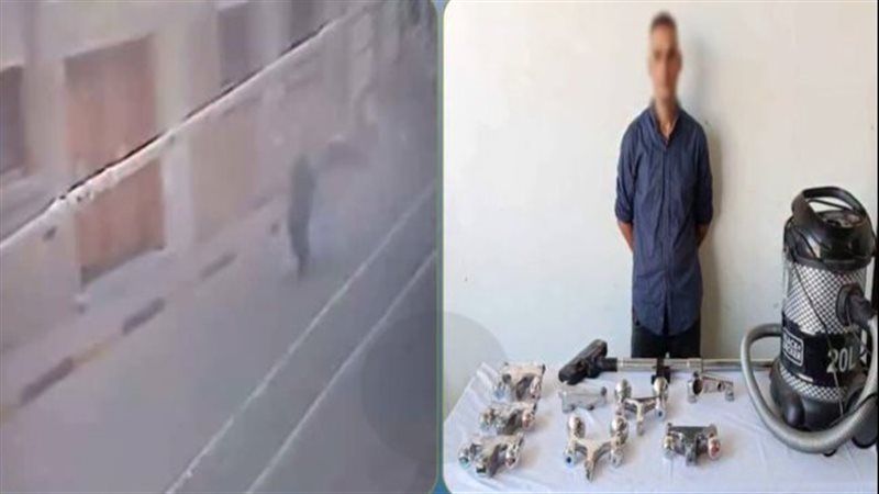سقوط لص سرق محتويات