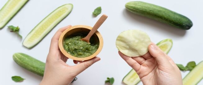 ماسك الخيار لتهدئة البشرة