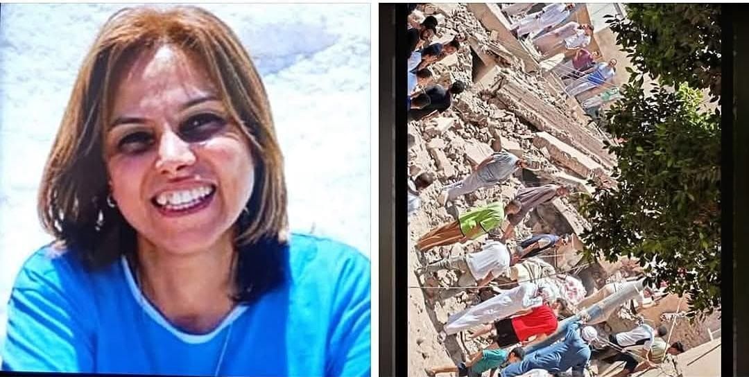انهيار عقار بـ عزبة شاهين في المنيا 