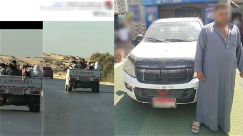 ضبط سائق سمح لعمال