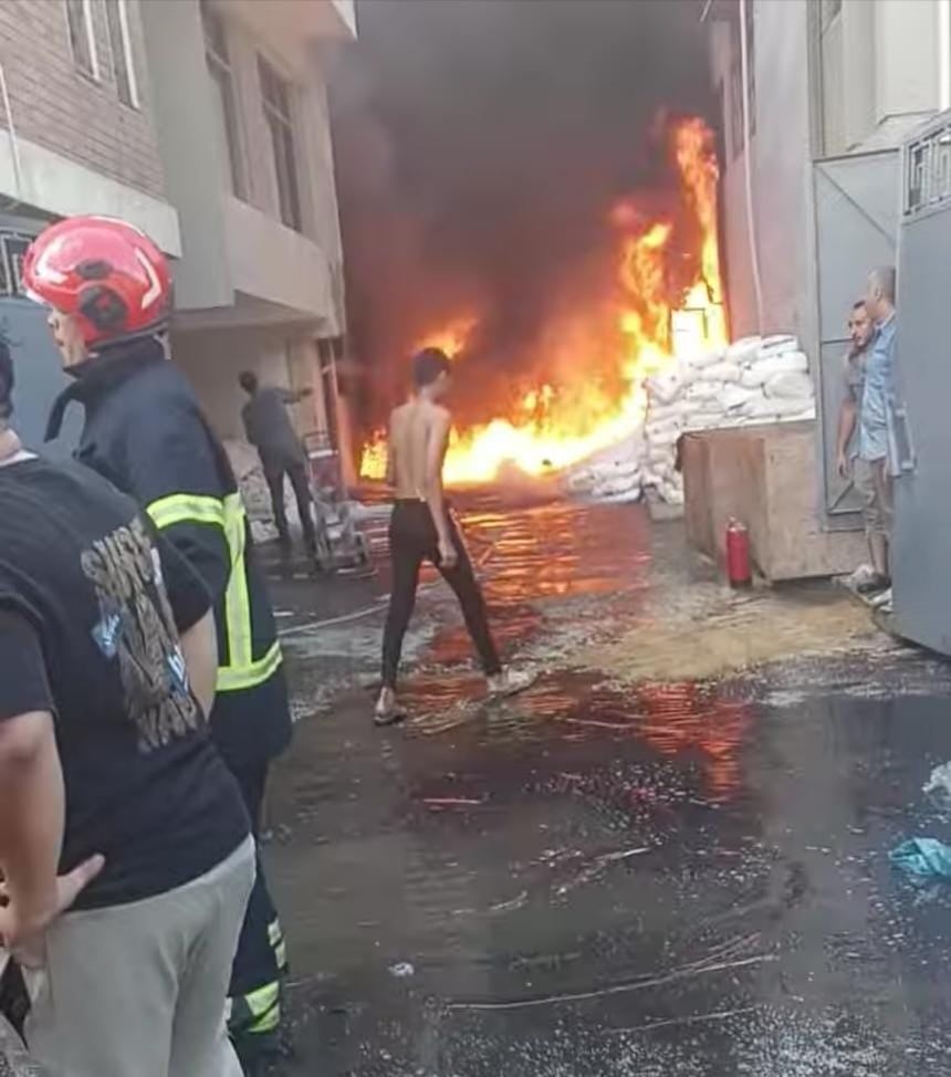 حريق مصنع بلاستيك