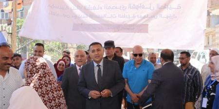 محافظ القليوبية يتفقد أعمال القافلة الطبية المجانية بوحدة البقاشين الصحية بكفر شكر