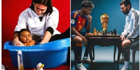 كان "يحميه رضيعا" إلى "مناطحته" في نهائي المونديال، صورة قديمة لـ ميسي ولامين يامال تشعل مواقع التواصل