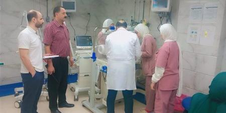 «صحة الجيزة» تراجع جاهزية أقسام الطوارئ والرعاية المركزة بمستشفى شبرامنت المركزي