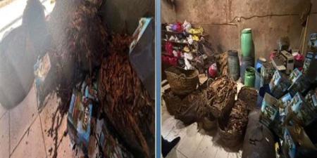 ضبط 8 أطنان مواد مجهولة المصدر لتصنيع المعسل قبل طرحها في الأسواق بدمياط