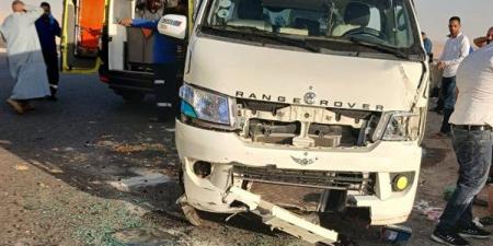 إصابة 7 أشخاص بحادث انقلاب سيارة أعلى الطريق الصحراوي بأطفيح