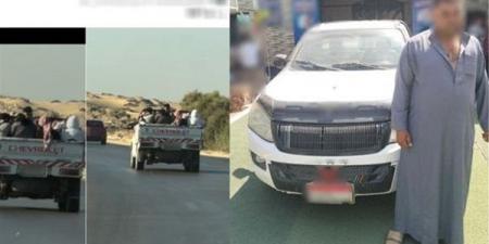 ضبط سائق سمح لعمال بالجلوس أعلى صندوق سيارة ربع نقل بالشرقية