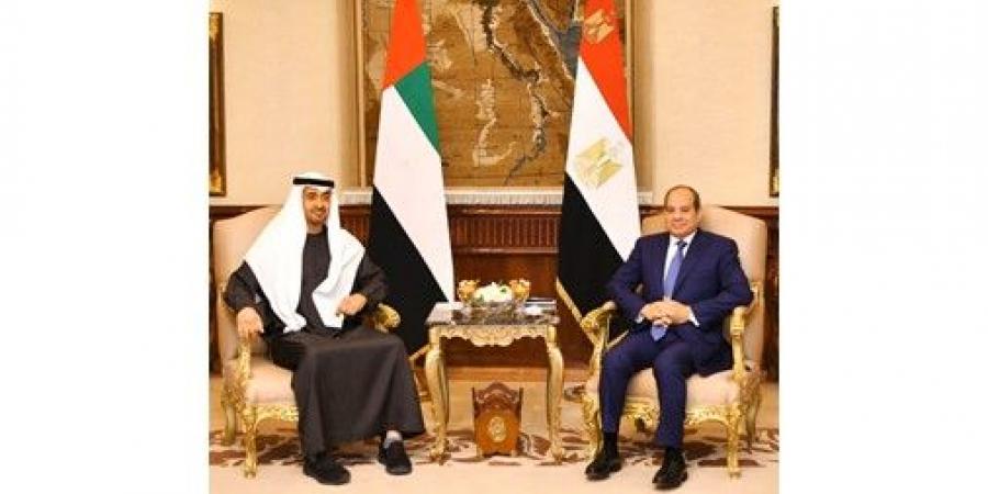 الرئيسان المصري والإماراتي يشددان على العمل من أجل تعزيز أسباب السلام والاستقرار