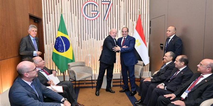 السيسي والرئيس البرازيلي يتوافقان على أولوية الحلول السلمية لأزمات الشرق الأوسط وأفريقيا (صور)