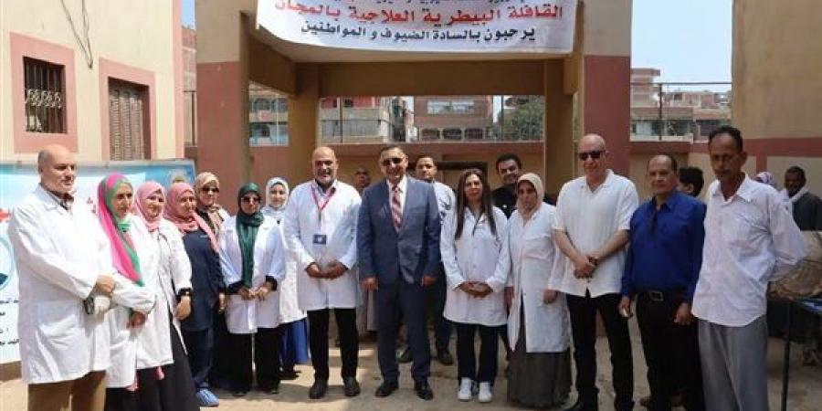 محافظ القليوبية يتفقد القافلة البيطرية المجانية بكفر شكر