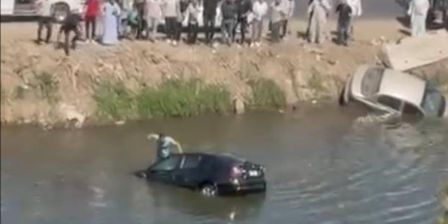 خاطر بحياته وما وقفش يصور، شاب ينقذ أسرة كاملة من الموت غرقا داخل ترعة بالغربية (فيديو)