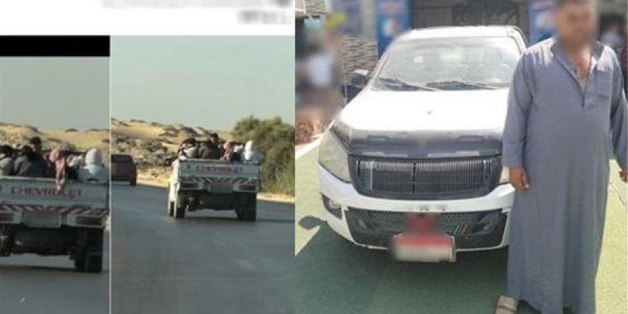 ضبط سائق سمح لعمال بالجلوس أعلى صندوق سيارة ربع نقل بالشرقية