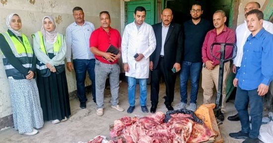 ضبط لحوم ودواجن فاسدة خلال حملات مكبرة بحي شرق سوهاج