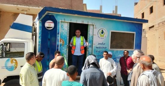 مياه سوهاج توجه قافلة مائية لقرية الشيخ جامع بمركز دار السلام