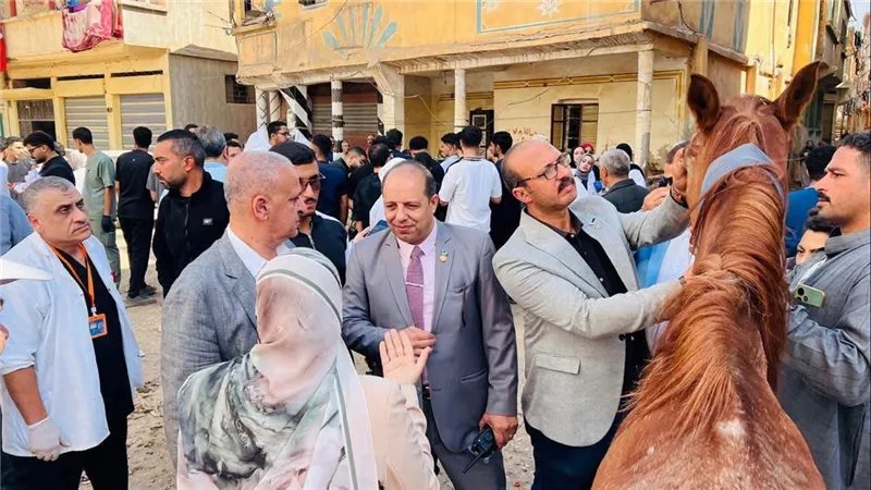 علاج وفحص 1637 حيوانا و850 طائرا خلال قافلة بيطرية مجانية بقرية ترعة غنيم بالدقهلية