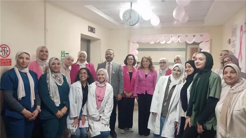 مستشفى بدر الجامعي بجامعة العاصمة يحتفي بأكتوبر الوردي وينظم يومًا توعويًا للكشف المبكر عن سرطان الثدي