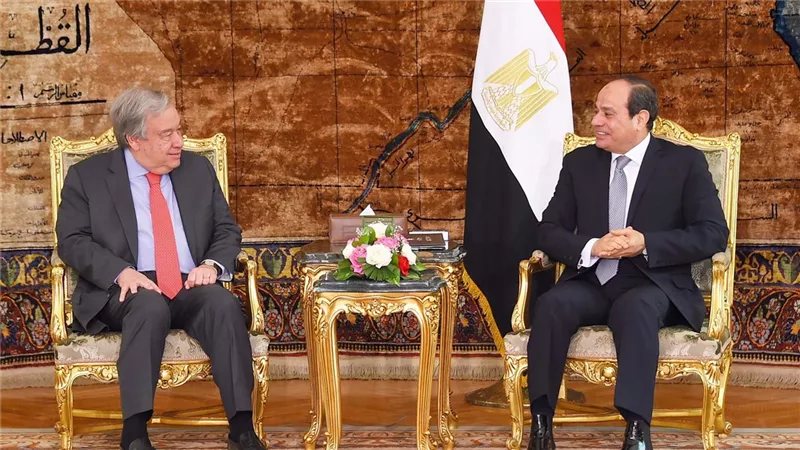 5 ملفات مهمة تتصدر مباحثات جوتيريش مع السيسي وفهمي وعبد العاطي