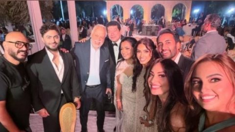 تامر حسني وأحمد سعد يشعلان حفل زفاف ابنة المخرجة شيرين عادل بحضور نجوم الفن.. صور