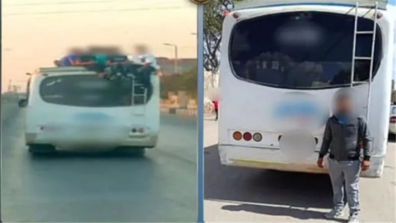 محمل ركاب فوق السقف، سقوط سائق الميني باص المثير للجدل بالشرقية