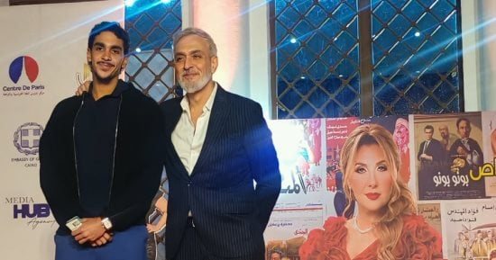 فراس سعيد ونجله حمزة على ريد كاربت مهرجان القاهرة للسينما الفرنكوفونية
