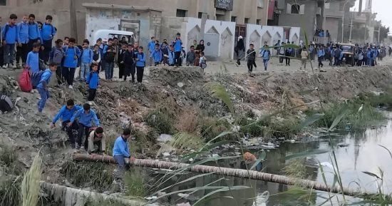 محافظ البحيرة توجه بتأمين جميع المدارس الواقعة أمام المجاري المائية