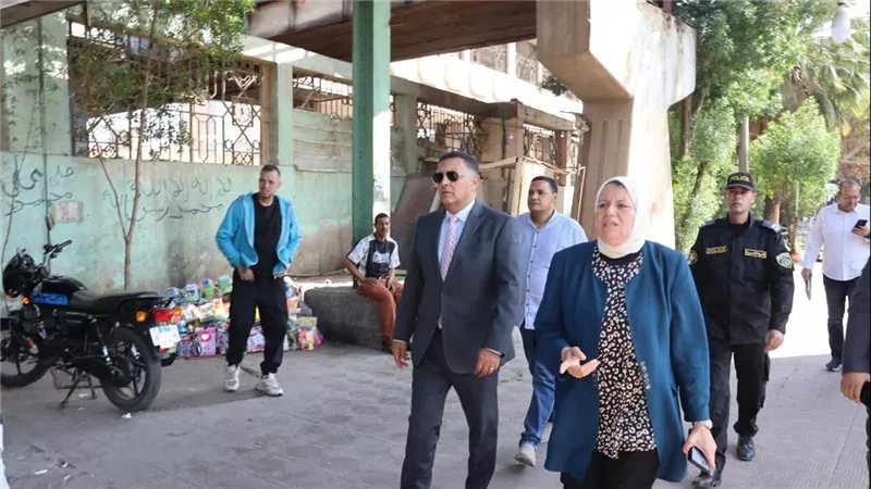 محافظ القليوبية يتفقد محيط سور السكة الحديد ونفق المؤسسة بشبرا الخيمة
