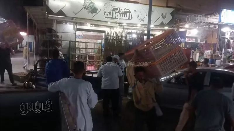 حملة مكبرة لإزالة التعديات أمام المحال والمقاهي بعدد من شوارع مطروح
