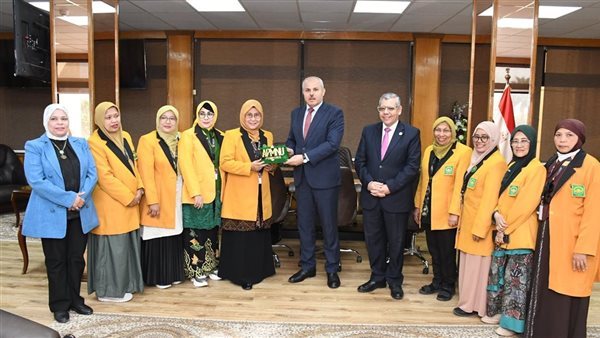 وفد نسائي إندونيسي رفيع المستوى في جامعة القناة، تعاون أكاديمي لتمكين المرأة والتنمية المستدامة