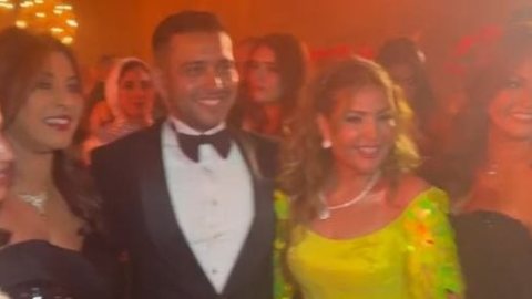 «يلا بينا هنرقص يلا» صابرين تقدم أغنية خصيصاً لابنها في حفل زفافه