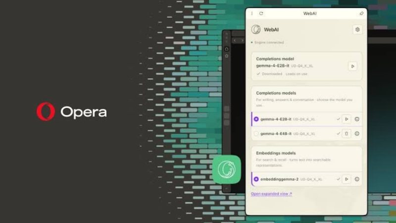 متصفح Opera يقدم معيار WebAI لتشغيل الذكاء الاصطناعي في المتصفح