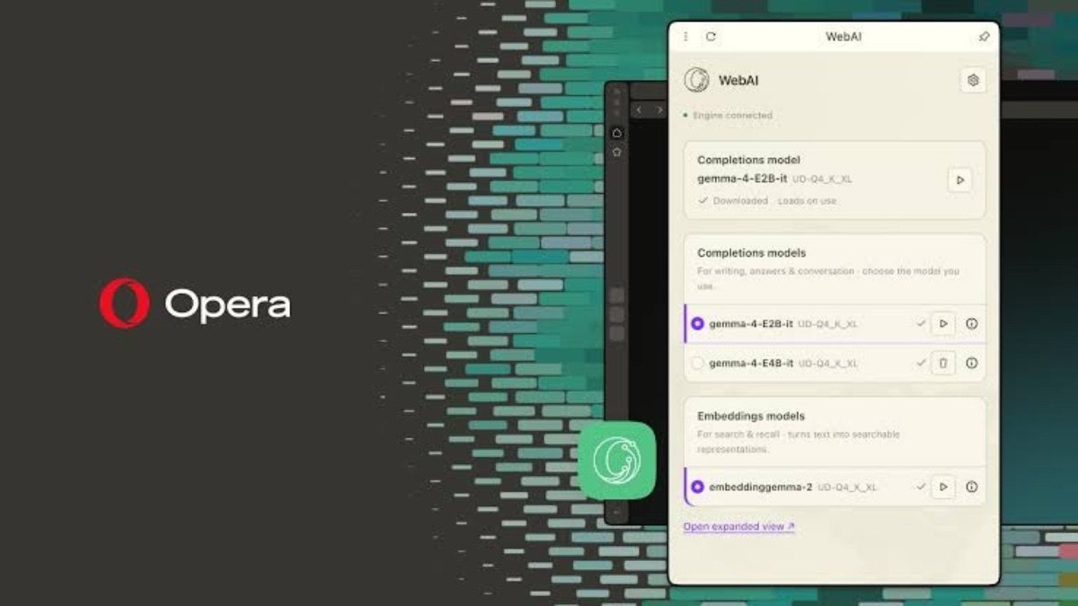 متصفح Opera يقدم معيار WebAI لتشغيل الذكاء الاصطناعي في المتصفح