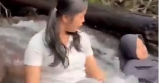 أصدقاؤها يصورونها قبل الكارثة.. سائحة تسقط من أعلى شلال فى إندونسيا