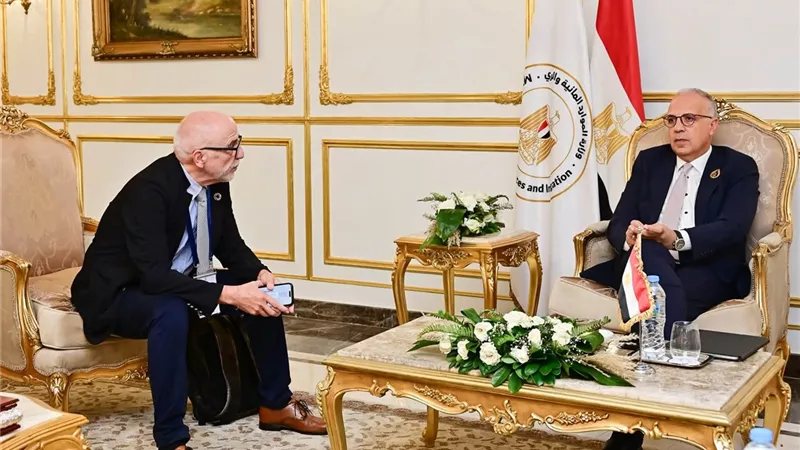 وزير الري يبحث مع رئيس المعهد المتوسطي الاستعدادات لمؤتمر الأمم المتحدة للمياه 2026