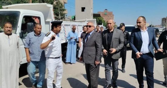 مدير أمن بني سويف يتفقد حملة مرافق مكبرة بمركز ببا لإزالة الإشغالات