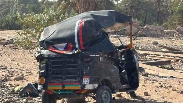 إصابة طالبة وشاب في تصادم قطار بـ"توك توك" في أسوان