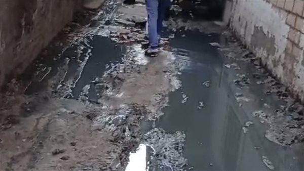 بعد طفح الصرف الصحي بقرية برشوم، مياه القليوبية: التوصيلات غير الشرعية هي السبب (صور)