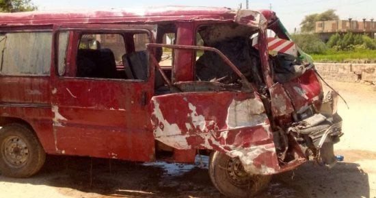 إصابة 10 أشخاص في انقلاب ميكروباص بطريق بني سويف الفيوم الجديد
