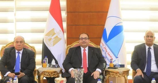 رئيس جامعة كفر الشيخ يستقبل اللواء سمير فرج في الاحتفال بذكرى 6 أكتوبر