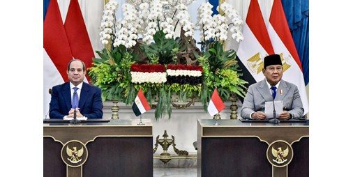 الرئيسان المصري والإندونيسي يدعوان إلى خفض التصعيد في المنطقة وضبط النفس واحترام السيادة