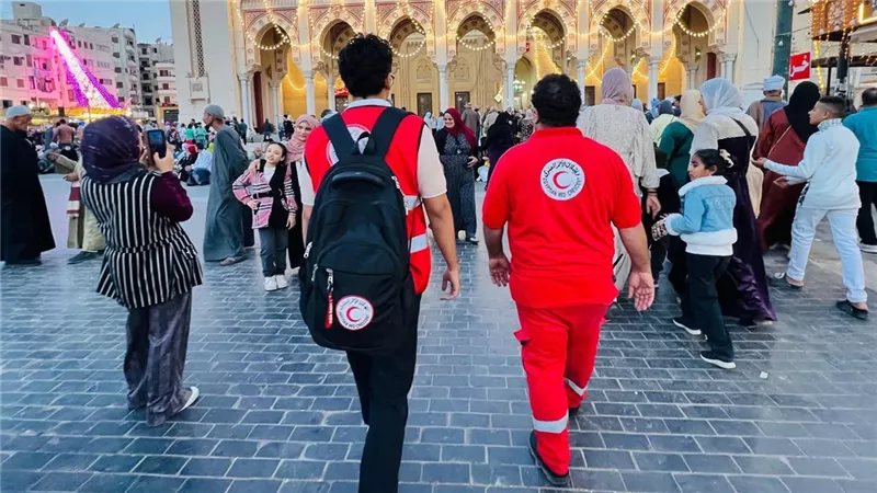 الهلال الأحمر يؤمن احتفالات مولد السيد البدوي بالغربية بنقاط طبية وفرق طوارئ