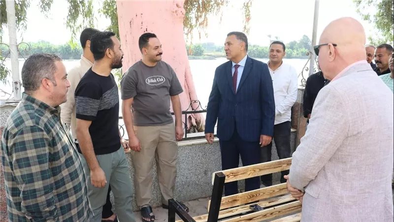 محافظ القليوبية يتابع أعمال تطوير كورنيش كفر شكر