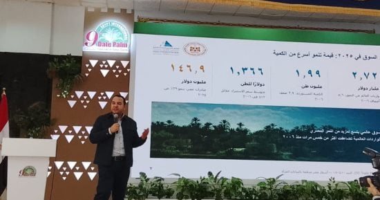 تميم الضوي: صادرات التمور المصرية تقفز 39% إلى 147 مليون دولار