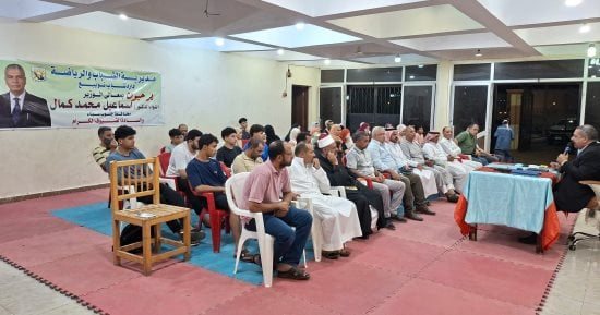 لقاء جماهيري في نويبع لمناقشة مطالب الأهالي ومتابعة 12 مشروعا خدميا وتنمويا