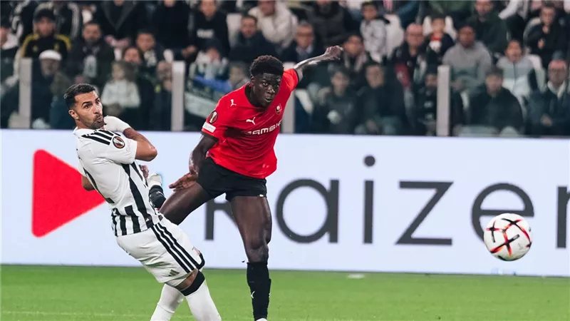 الدوري الأوروبي، رين يتقدم على يوفنتوس 1/2 في الشوط الأول
