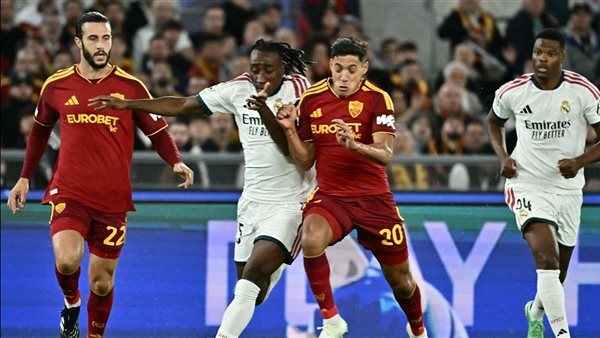 التعادل يحسم الشوط الأول بين ريال مدريد وروما في دوري أبطال أوروبا