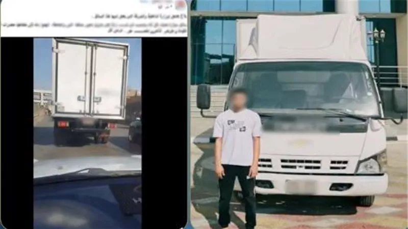 فيديو يكشف عن تصرف خطير على محور صفط، ضبط سائق ربع نقل بعد توقفه بمنتصف الطريق